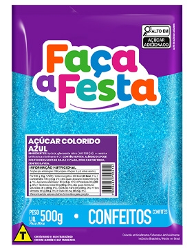 Açúcar Colorido Azul 500g