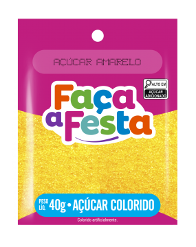 Açúcar Colorido Amarelo 40g