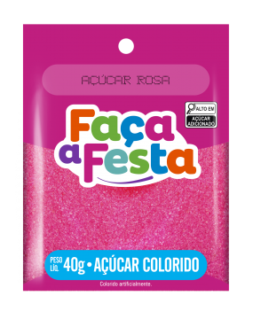 Açúcar Colorido Rosa 40g