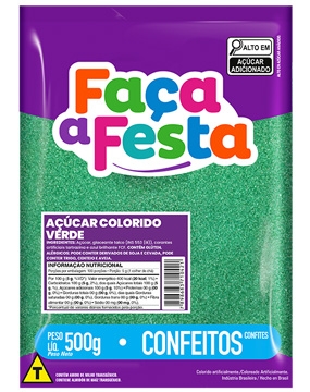 Açúcar Colorido Verde 500g