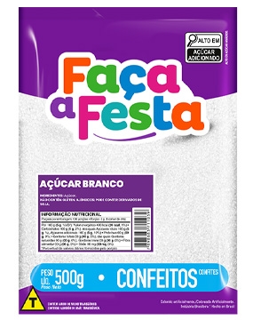 Açúcar Colorido Branco 500g