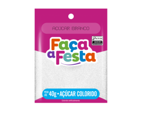 Açúcar Colorido Branco 40g