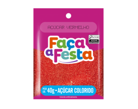 Açúcar Colorido Vermelho 40g