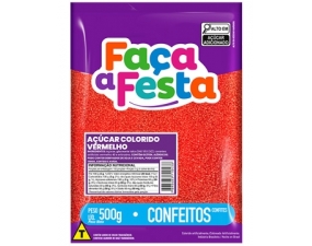 Açúcar Colorido Vermelho 500g
