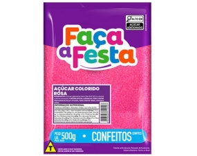 Açúcar Colorido Rosa 500g