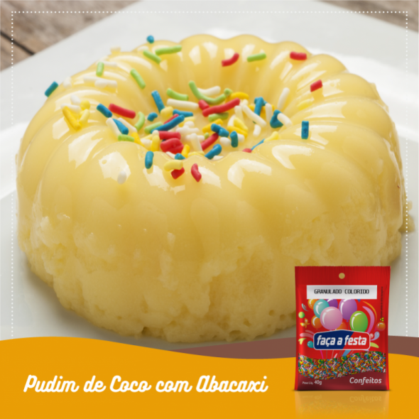 PUDIM DE COCO COM ABACAXI