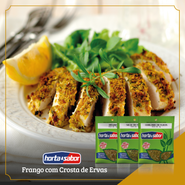 FILÉ DE PEITO COM CROSTA DE ERVAS