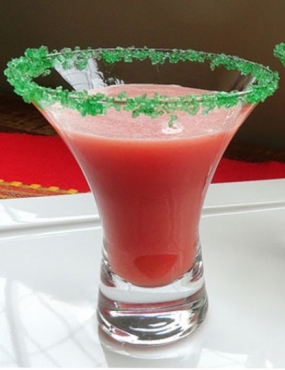 Suco de melancia decorado